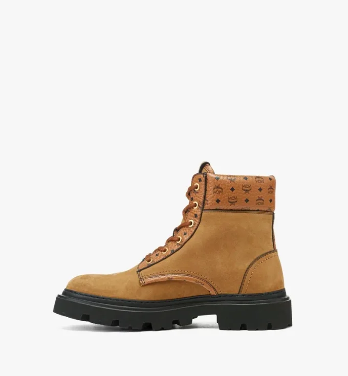 Bottes en nubuck et cuir imprimé Monogram Bottes en nubuck et cuir imprimé Monogram