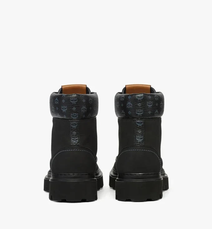 Bottes en nubuck et cuir imprimé Monogram Bottes en nubuck et cuir imprimé Monogram