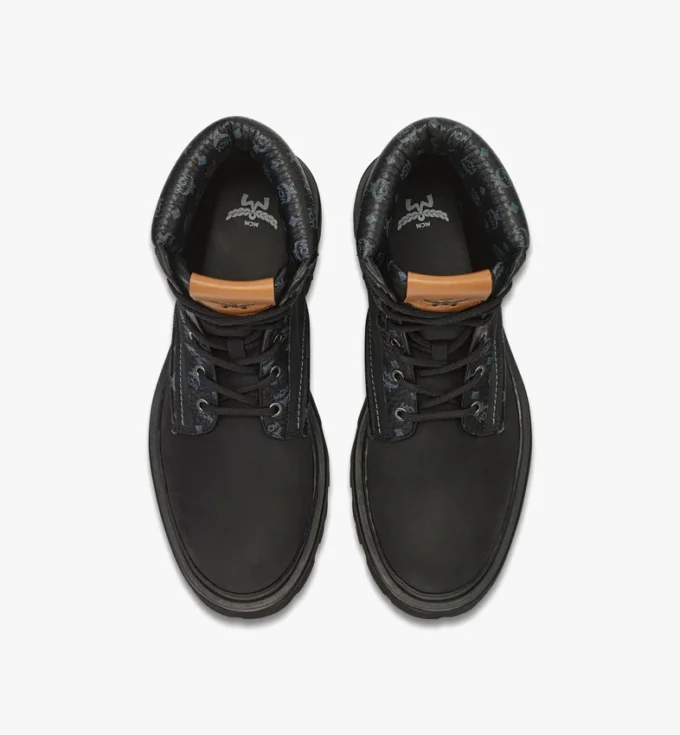 Bottes en nubuck et cuir imprimé Monogram Bottes en nubuck et cuir imprimé Monogram