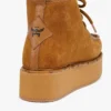 Bottes à plateforme en cuir de veau suédé Bottes à plateforme en cuir de veau suédé