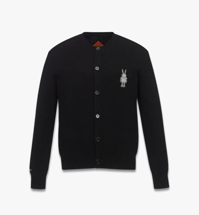 Cardigan en laine à patch Rabot