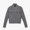Cardigan zippé en laine et cachemire recyclé
