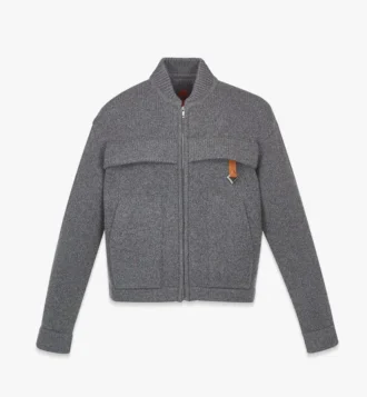 Cardigan zippé en laine et cachemire recyclé