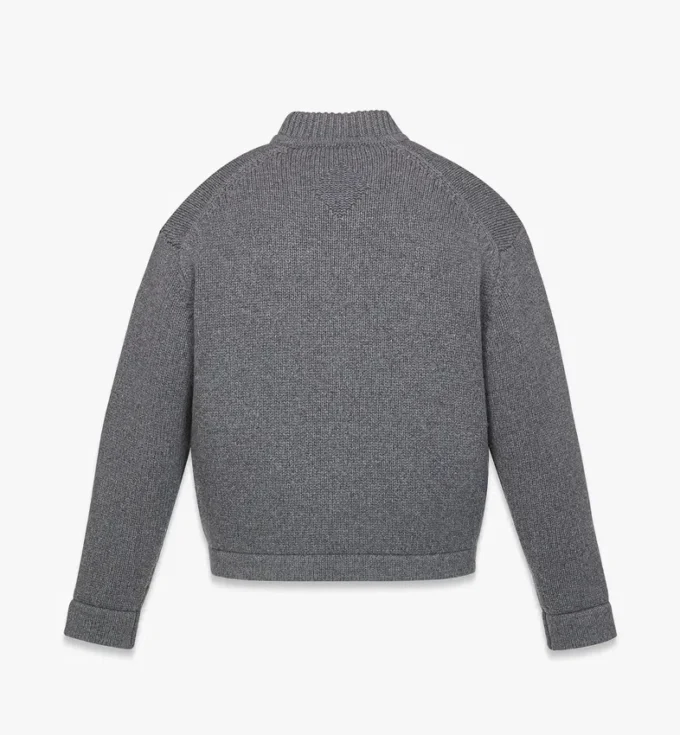 Cardigan zippé en laine et cachemire recyclé