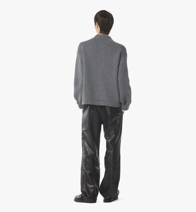 Cardigan zippé en laine et cachemire recyclé