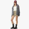 Cardigan zippé en laine et cachemire recyclé