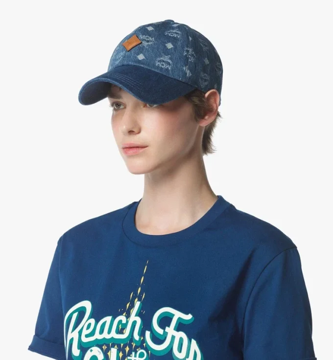 Casquette classique en jacquard denim Monogram Casquette classique en jacquard denim Monogram