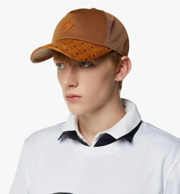 Casquette Diamond en coton et cuir imprimé Monogram Casquette Diamond en coton et cuir imprimé Monogram