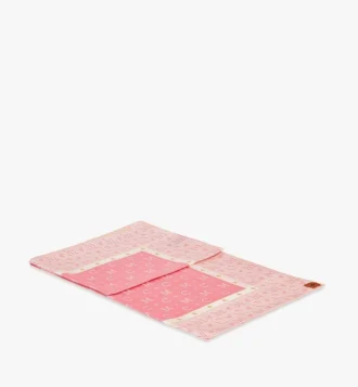 Écharpe en soie biologique avec monogramme en losanges