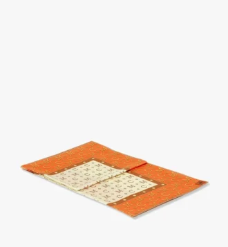 Écharpe en soie biologique avec monogramme en losanges