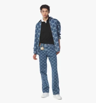 Chemise en denim à monogramme Lauretos