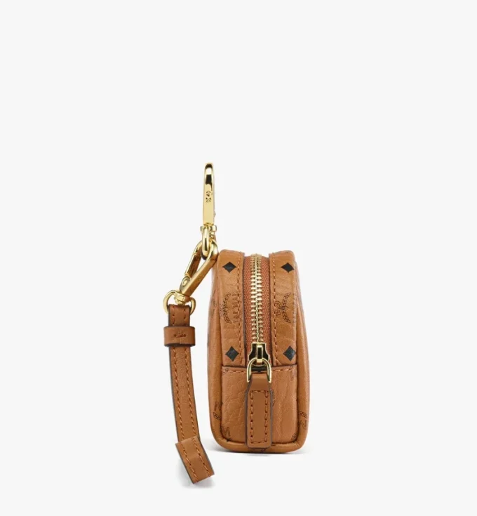 Distributeurs de sacs à crottes avec dragonne en cuir imprimé Monogram