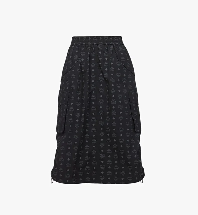 Jupe midi Monogram en nylon recyclé
