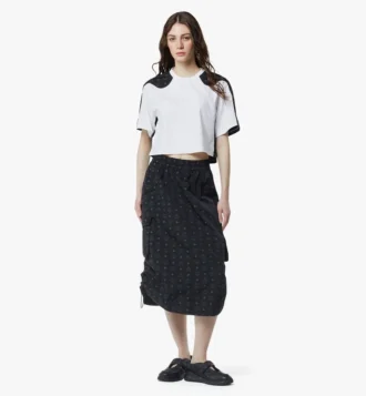 Jupe midi Monogram en nylon recyclé