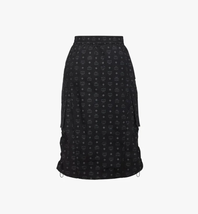 Jupe midi Monogram en nylon recyclé