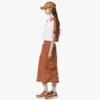 Jupe midi Monogram en nylon recyclé