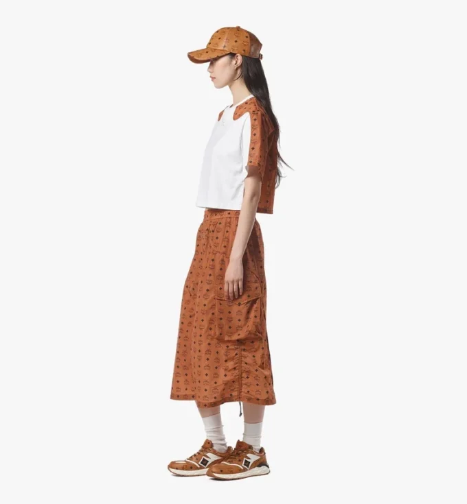 Jupe midi Monogram en nylon recyclé