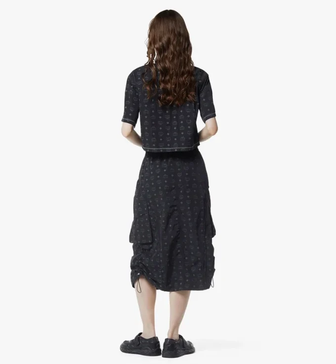 Jupe midi Monogram en nylon recyclé