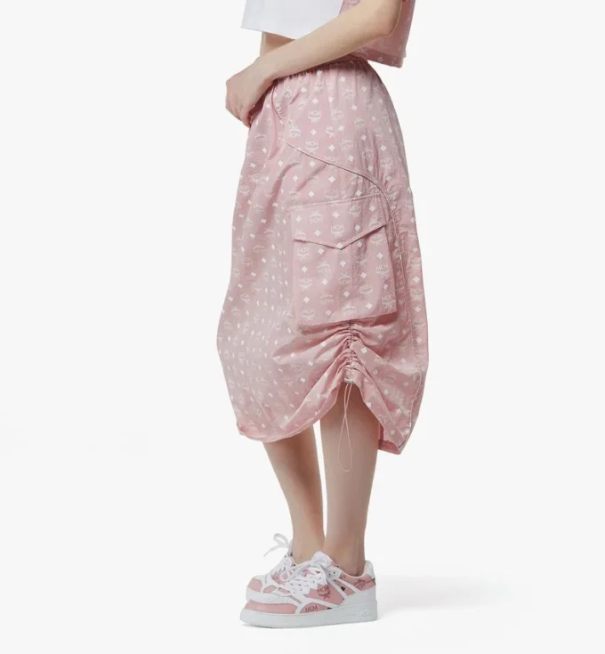 Jupe midi Monogram en nylon recyclé