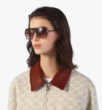 Lunettes de soleil géométriques