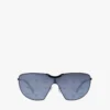 Lunettes de soleil à monture en forme de bouclier avec motif Monogram