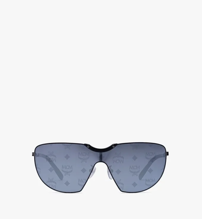 Lunettes de soleil à monture en forme de bouclier avec motif Monogram