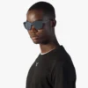 Lunettes de soleil à monture en forme de bouclier avec motif Monogram