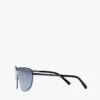 Lunettes de soleil à monture en forme de bouclier avec motif Monogram
