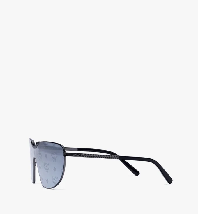 Lunettes de soleil à monture en forme de bouclier avec motif Monogram