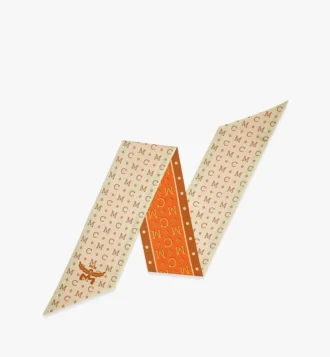 Petit foulard à monogramme en soie biologique
