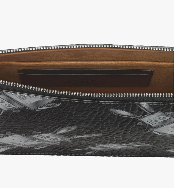 Pochette à main avec bandoulière en chaîne en Visetos Rabot Pochette à main avec bandoulière en chaîne en Visetos Rabot