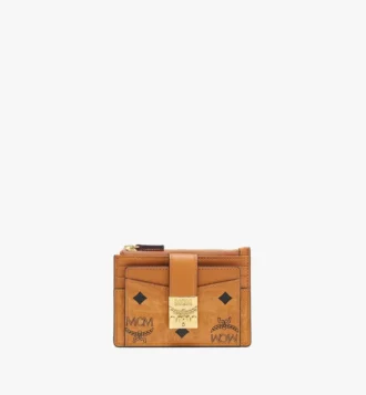 Porte-cartes Tracy à fermeture éclair en Visetos