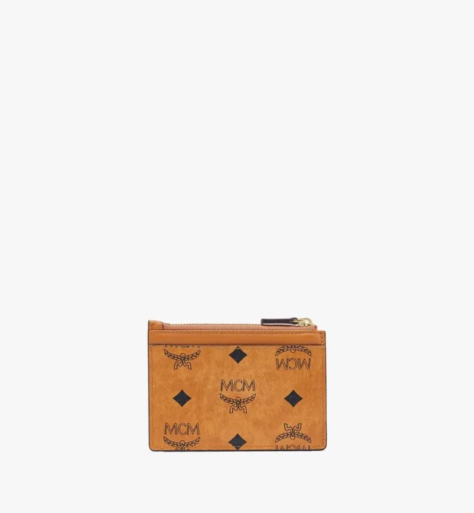 Porte-cartes Tracy à fermeture éclair en Visetos