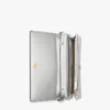 Portefeuille à chaîne en cuir miroir métallisé Portefeuille à chaîne en cuir miroir métallisé