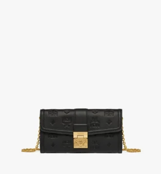 Portefeuille à chaîne Tracy en cuir monogramme gaufré