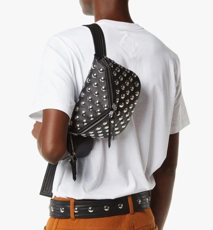 Sac banane Diamant 3D en cuir d&rsquo;agneau Galactic Gala