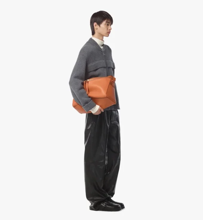 Sac à bandoulière Diamant 3D en cuir de veau Sac à bandoulière Diamant 3D en cuir de veau