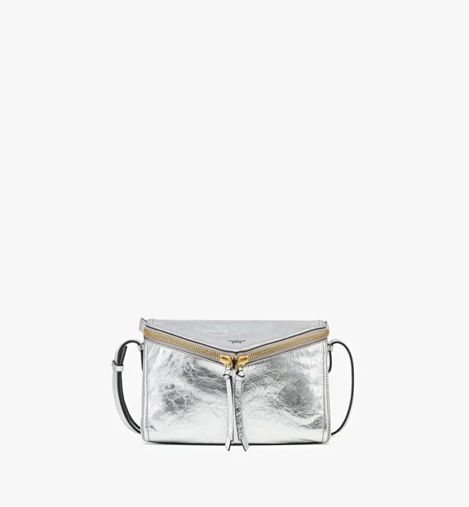 Sac à bandoulière Diamant 3D en cuir de veau métallisé Sac à bandoulière Diamant 3D en cuir de veau métallisé