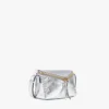 Sac à bandoulière Diamant 3D en cuir de veau métallisé Sac à bandoulière Diamant 3D en cuir de veau métallisé