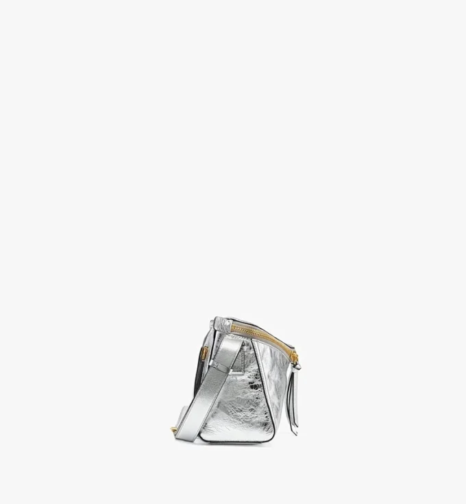 Sac à bandoulière Diamant 3D en cuir de veau métallisé Sac à bandoulière Diamant 3D en cuir de veau métallisé