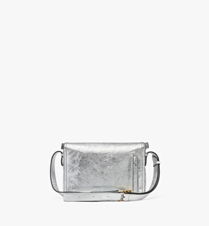 Sac à bandoulière Diamant 3D en cuir de veau métallisé Sac à bandoulière Diamant 3D en cuir de veau métallisé