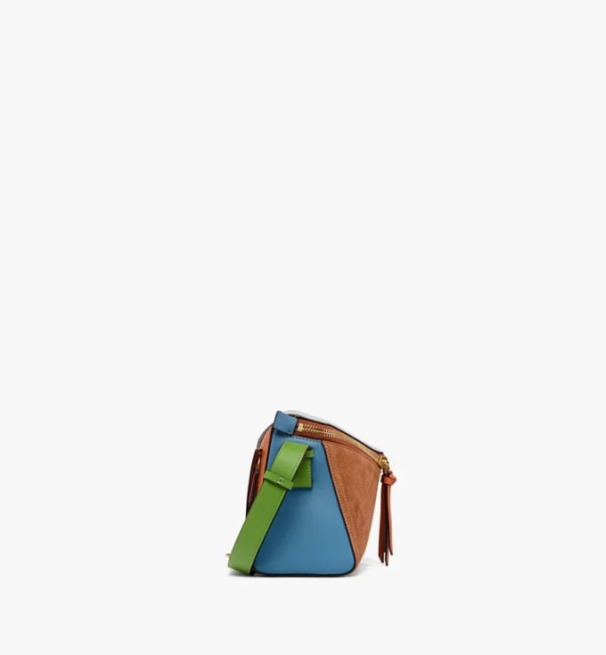 Sac à bandoulière Diamant 3D en daim et cuir de veau Sac à bandoulière Diamant 3D en daim et cuir de veau
