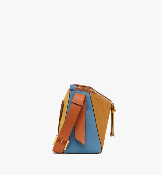 Sac à bandoulière Diamant 3D en daim et cuir de veau Sac à bandoulière Diamant 3D en daim et cuir de veau