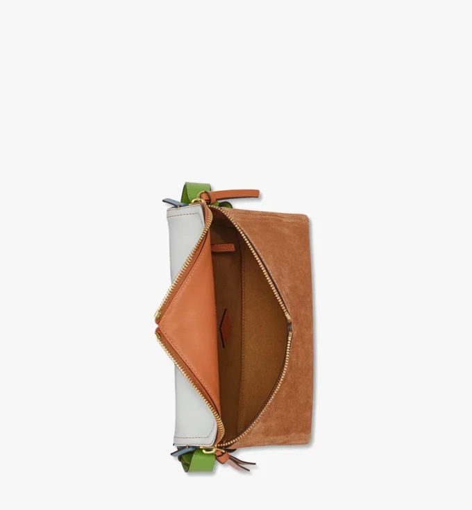 Sac à bandoulière Diamant 3D en daim et cuir de veau Sac à bandoulière Diamant 3D en daim et cuir de veau