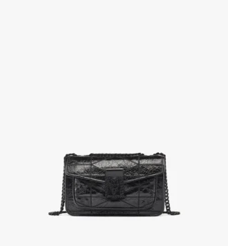 Sac à bandoulière matelassé Travia en cuir froissé