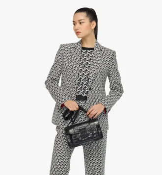 Sac à bandoulière matelassé Travia en cuir froissé