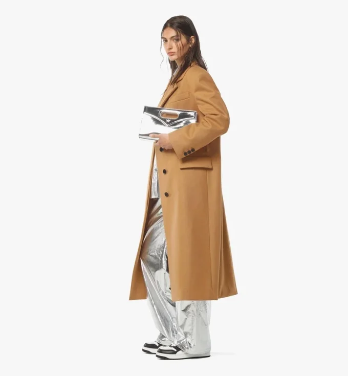 Sac Diamond en cuir miroir métallisé