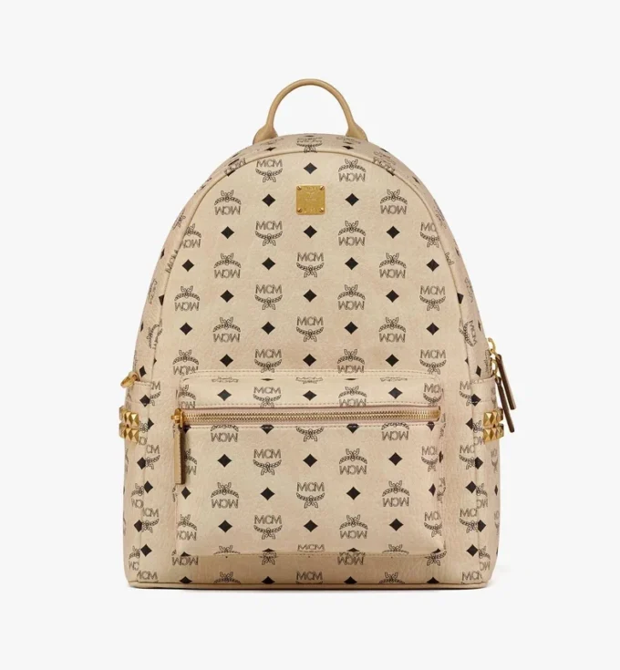 Sac à dos Stark à clous latéraux en Visetos