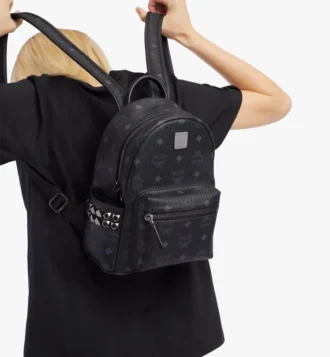 Sac à dos Stark à clous latéraux en Visetos