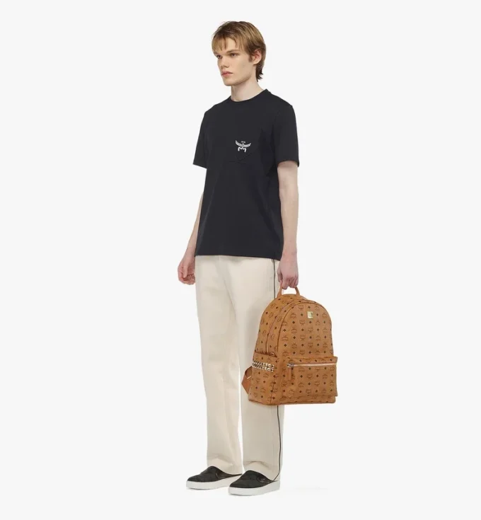 Sac à dos Stark à clous latéraux en Visetos